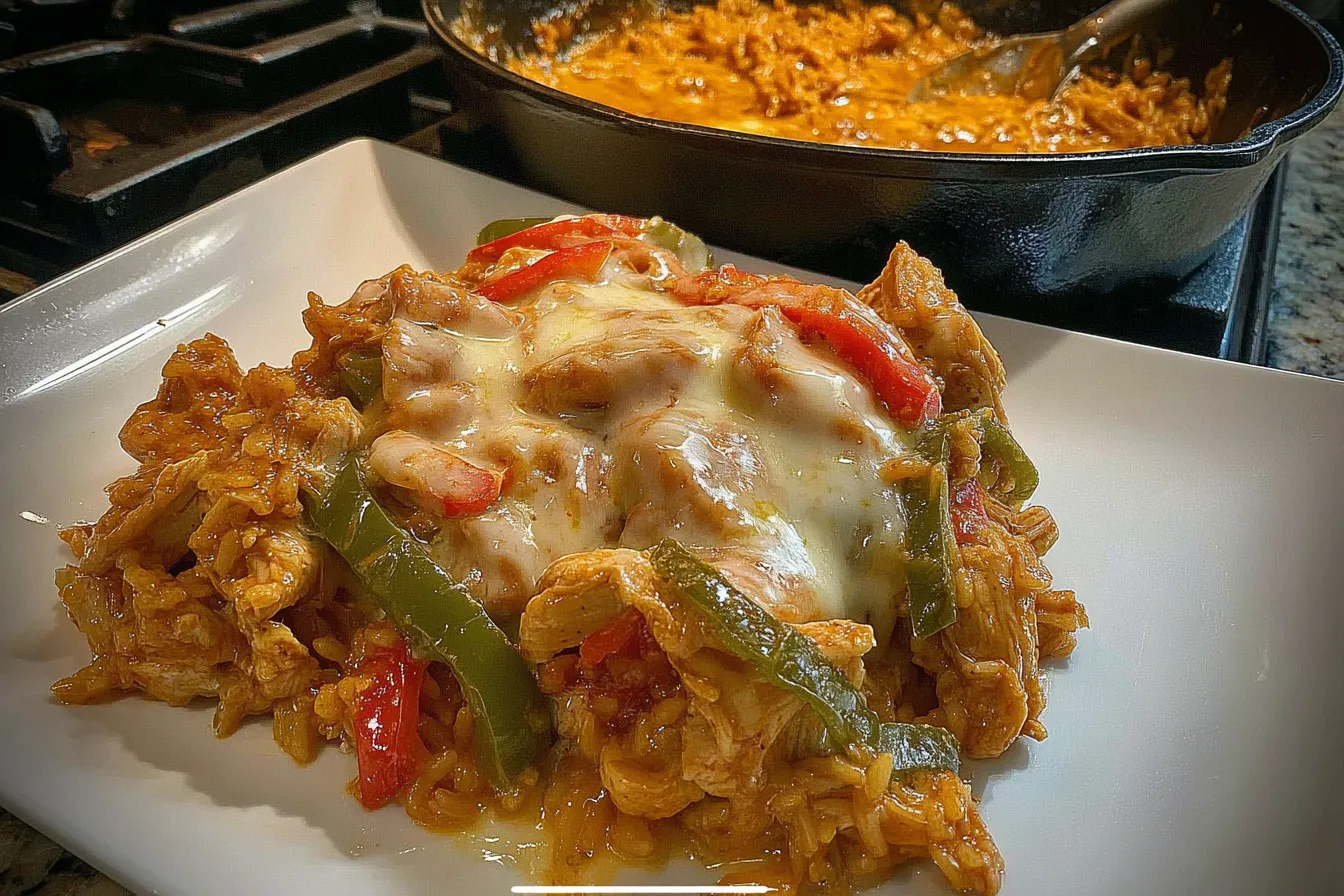 Queso Chicken Fajita Skillet 