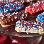 Yummy Red White & Blue Chocolate-Dipped Sugar Wafers