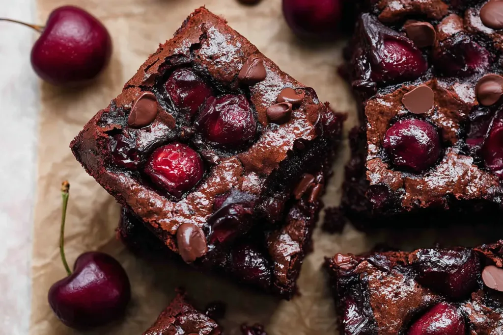Delicious Roasted Chocolate Cherry Brownies Recipe
