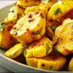 Roasted Patty Pan Squash on a Plate