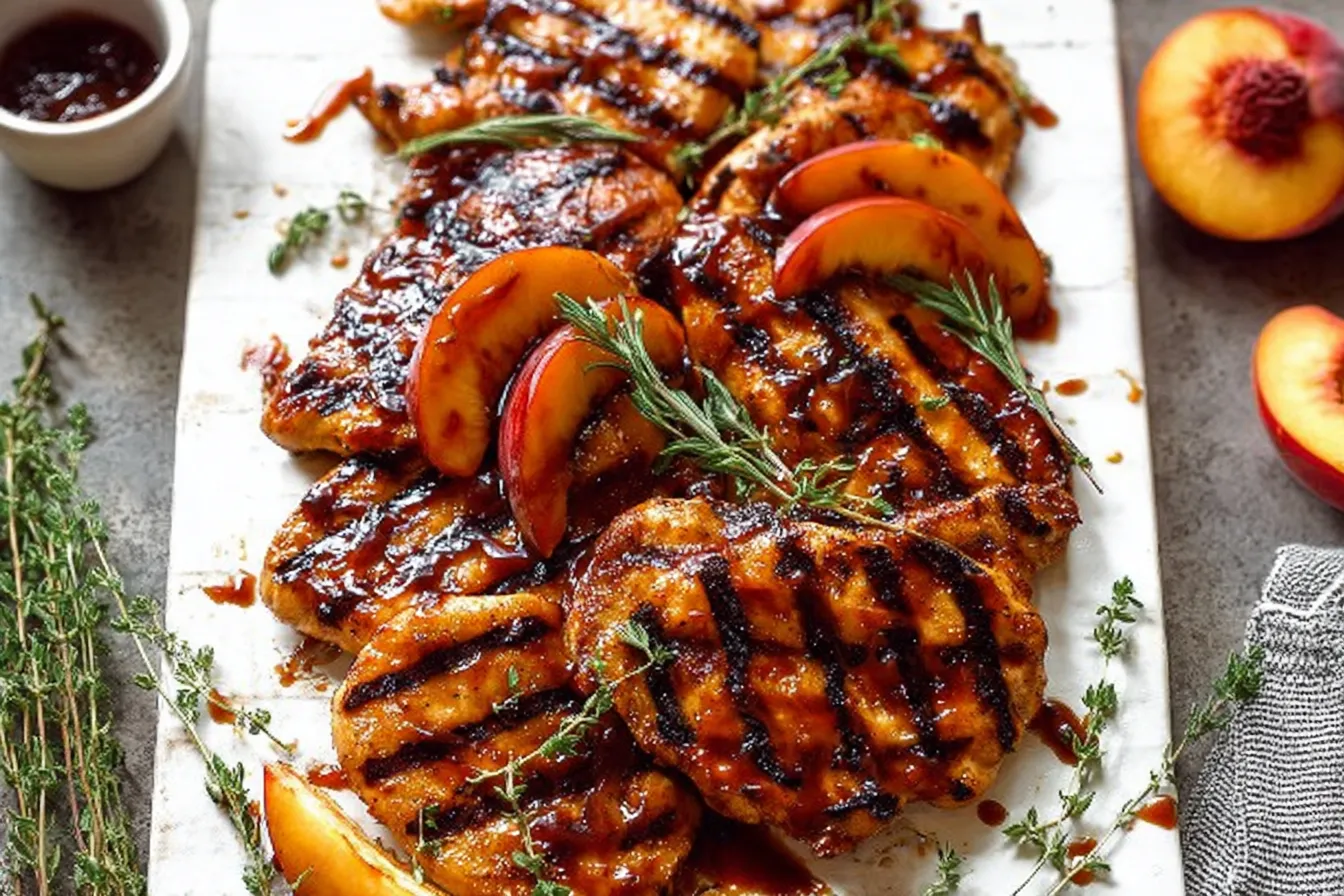 Saucy Grilled Peach Chicken 