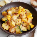 Sautéed Patty Pan Squash on a Plate