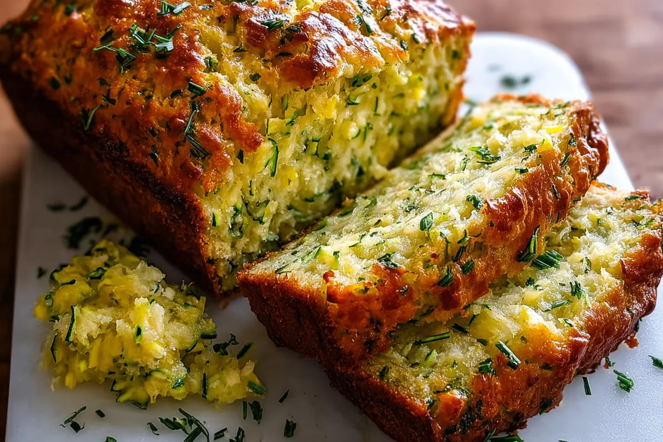 Savory and Cheesey Zucchini Bread 