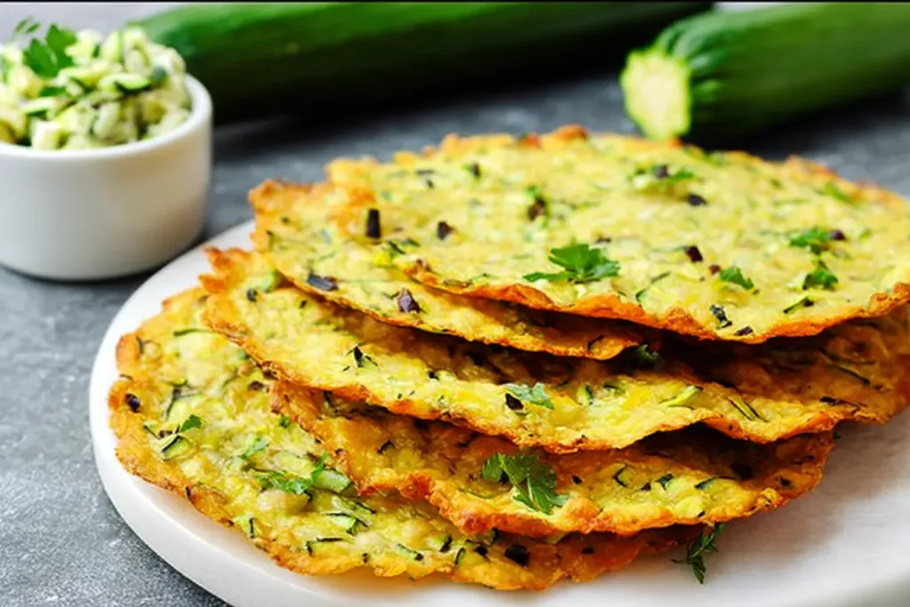 Soft Zucchini Taco Shells Ready to Serve