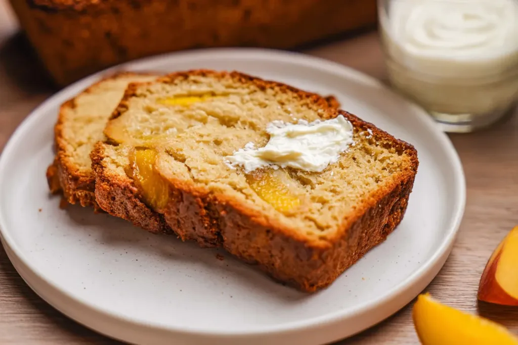 Southern Peach Bread: A Sweet Taste of Summer Joy 3 Southern Peach Bread Freshly Baked Slices
