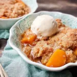 Southern Peach Cobbler Fresh Out of the Oven