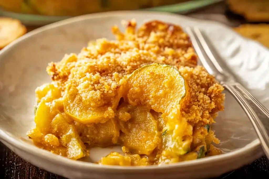 Southern Squash Casserole Fresh Out of the Oven