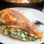 Delicious Spinach Stuffed Chicken Ready to Serve