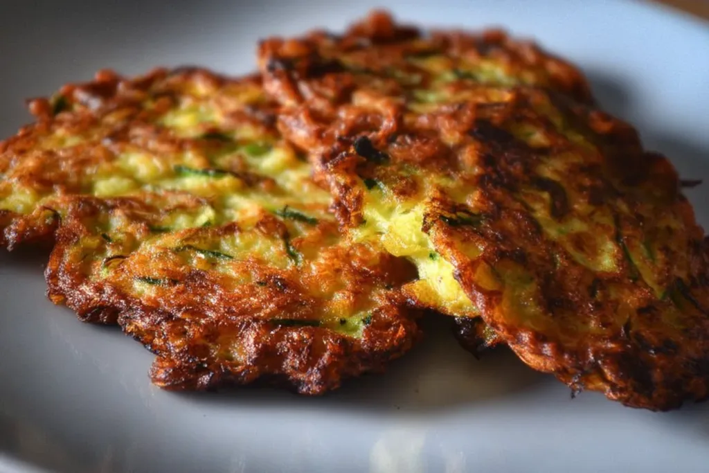 Crispy Summer Squash Fritters Ready to Serve
