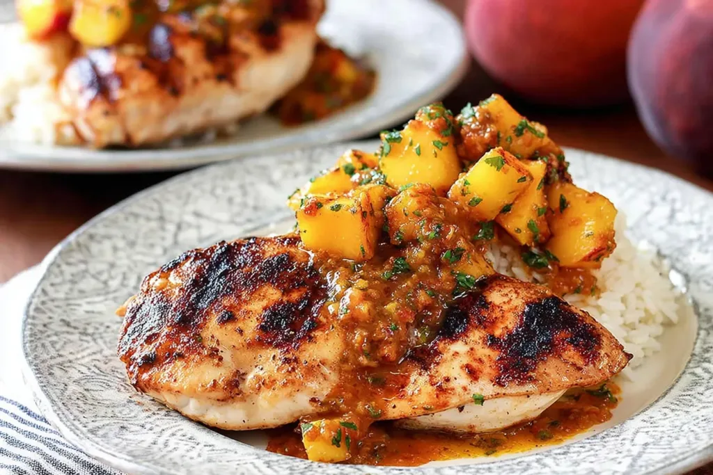 Sweet and Smoky Grilled Chicken with Peach Chipotle Sauce Delight 3 Sweet and Smoky Grilled Chicken with Peach Chipotle Sauce Platter