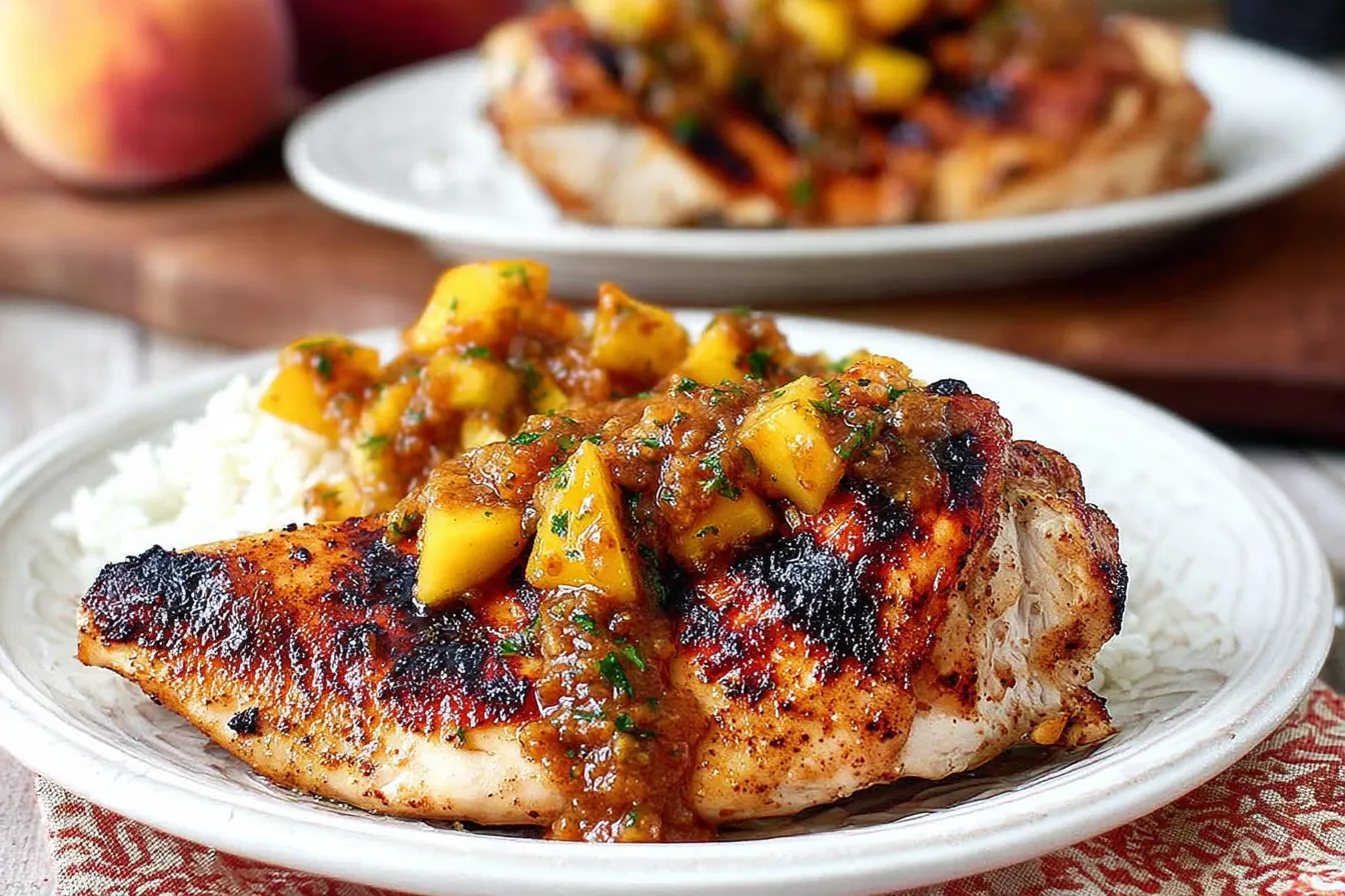 Sweet and Smoky Grilled Chicken with Peach Chipotle Sauce Delight 4 Sweet and Smoky Grilled Chicken with Peach Chipotle Sauce