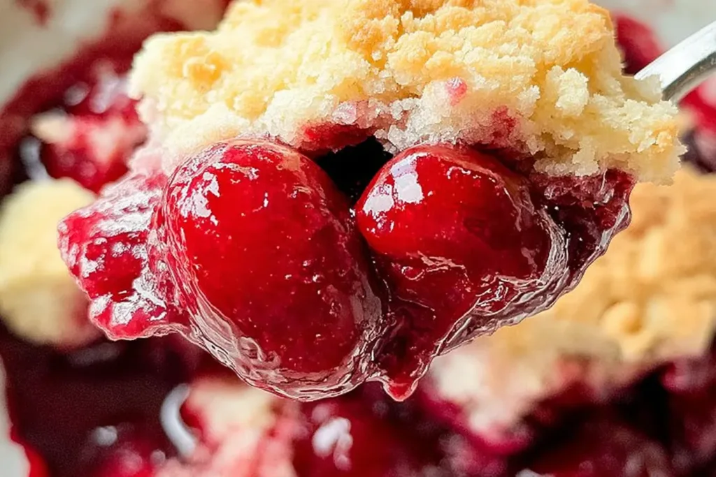 Sweet Cherry Cobbler Freshly Baked – Perfect Summer Dessert
