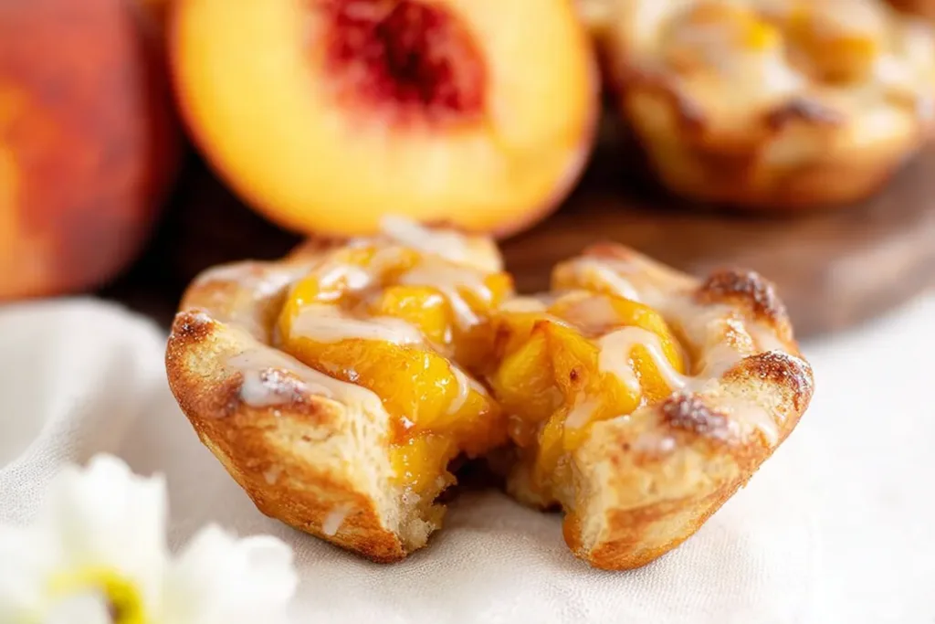 Two Ingredient Mini Peach Pies Freshly Baked