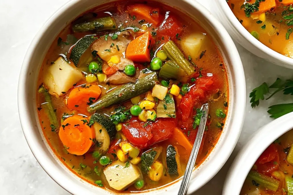 Vegetable Soup in a Bowl