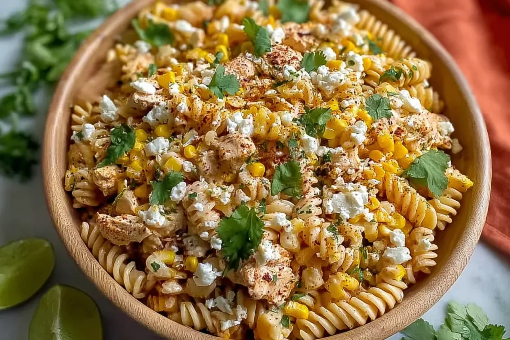 Zesty Mexican Street Corn Chicken Pasta Salad – Vibrant and Tasty