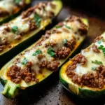 30-Min Ground Beef Zucchini Boats Ready to Serve