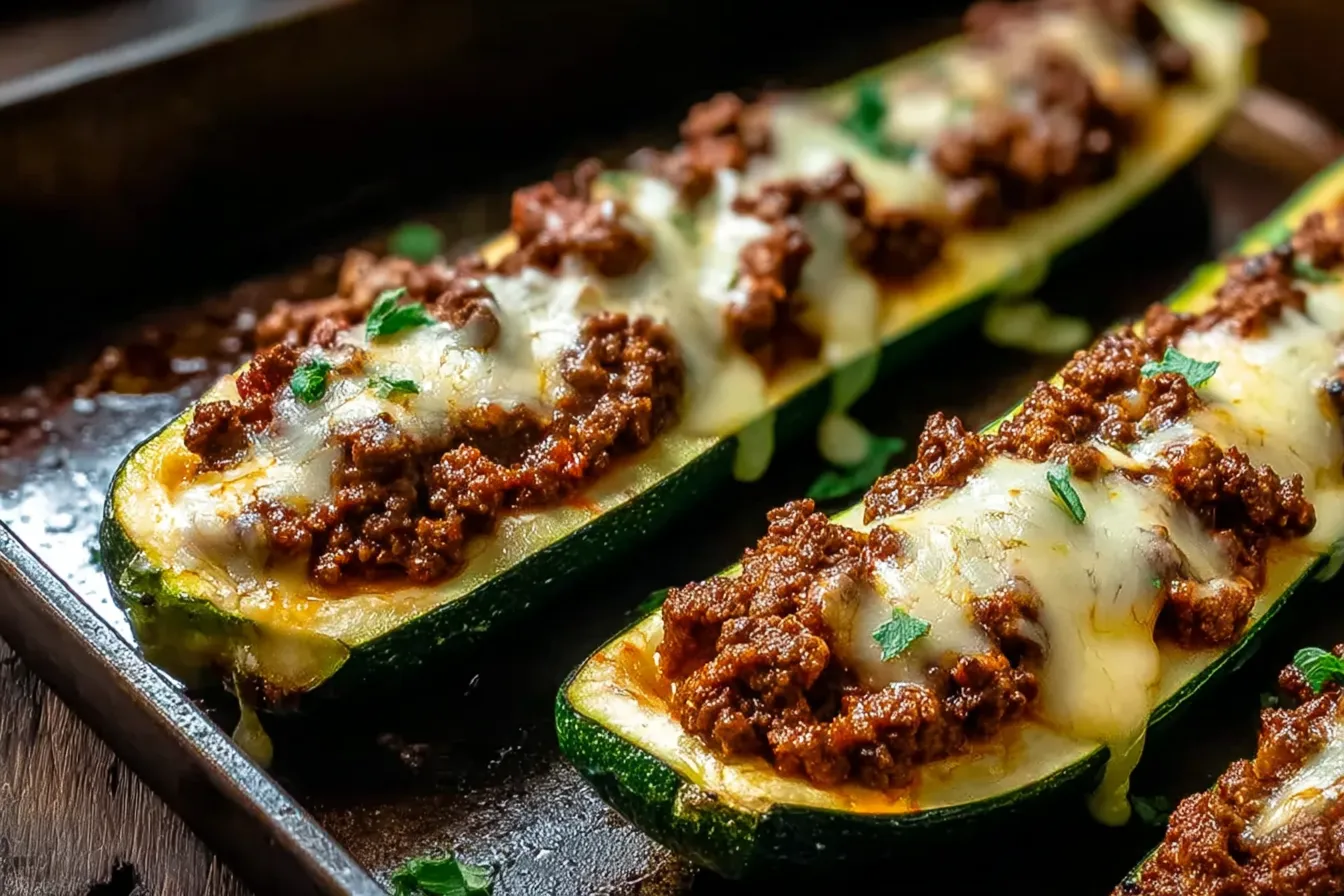 30-Min Ground Beef Zucchini Boats (Healthy & Delicious)