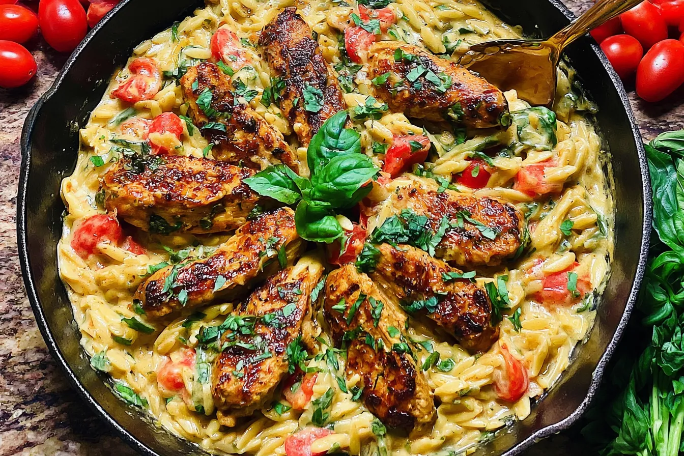 30-Minute, One-Pan Creamy Chicken Orzo 