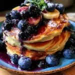 Fluffy Blueberry Banana Protein Pancakes Recipe
