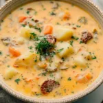 Sausage Potato Soup in a Bowl