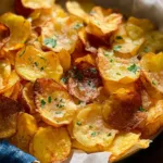 Crispy Air Fryer Potato Chips on a Plate