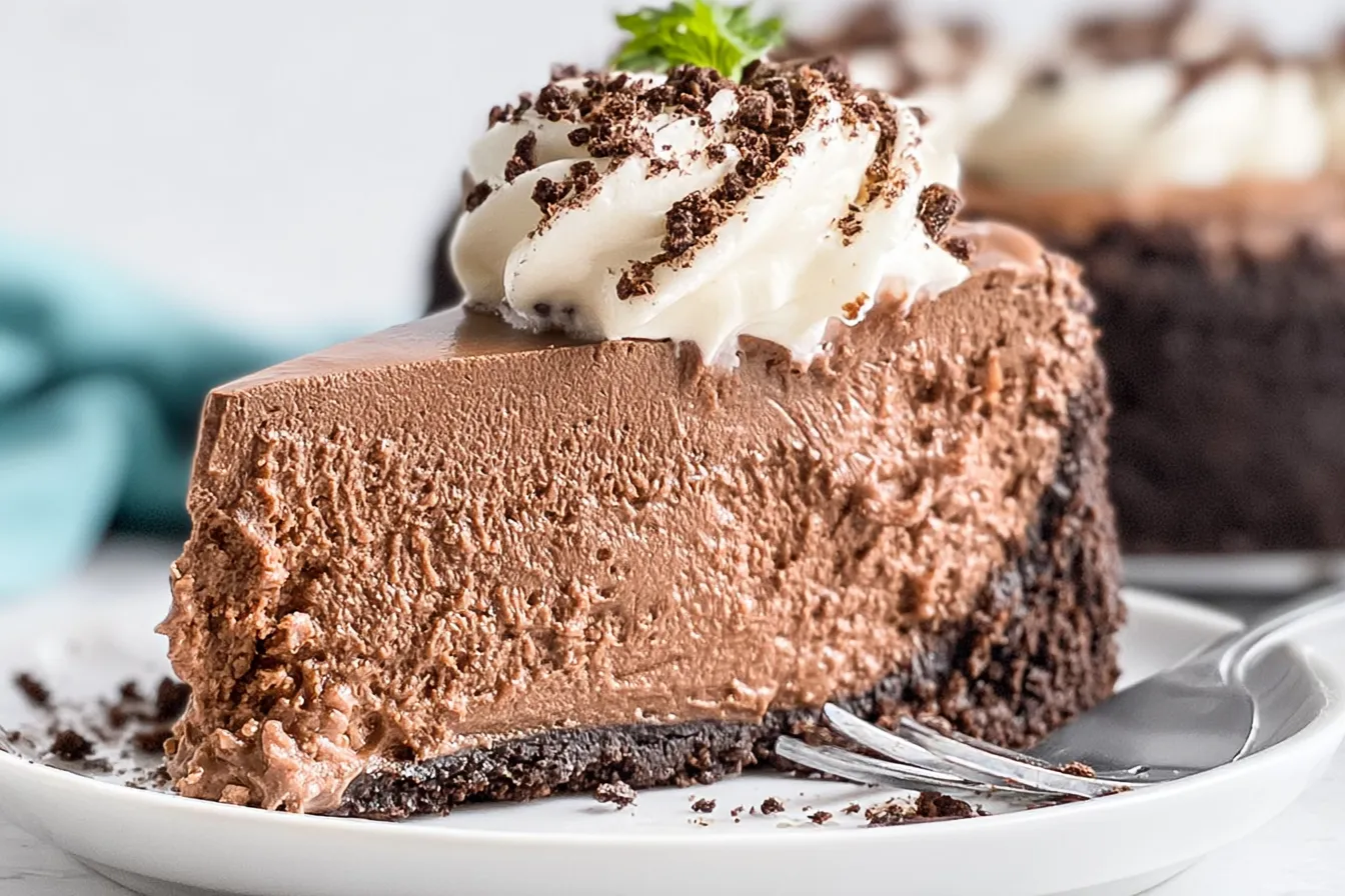 Air Fryer Triple Chocolate Cheesecake 