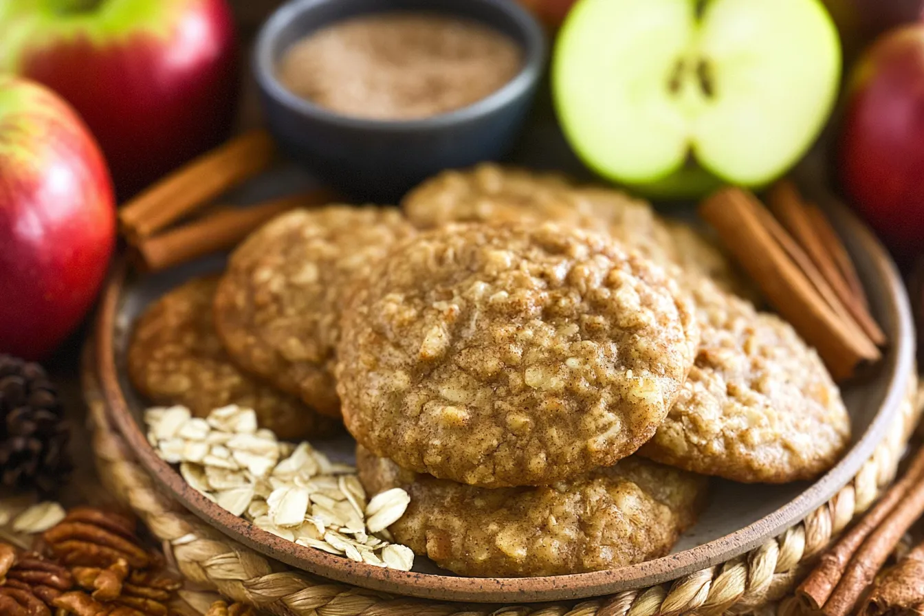 Apple Cinnamon Oatmeal Cookies 