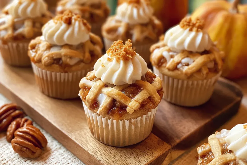 Apple Pie Cupcakes with Cinnamon Frosting