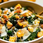 Autumn Caesar Salad with Roasted Delicata Squash Croutons