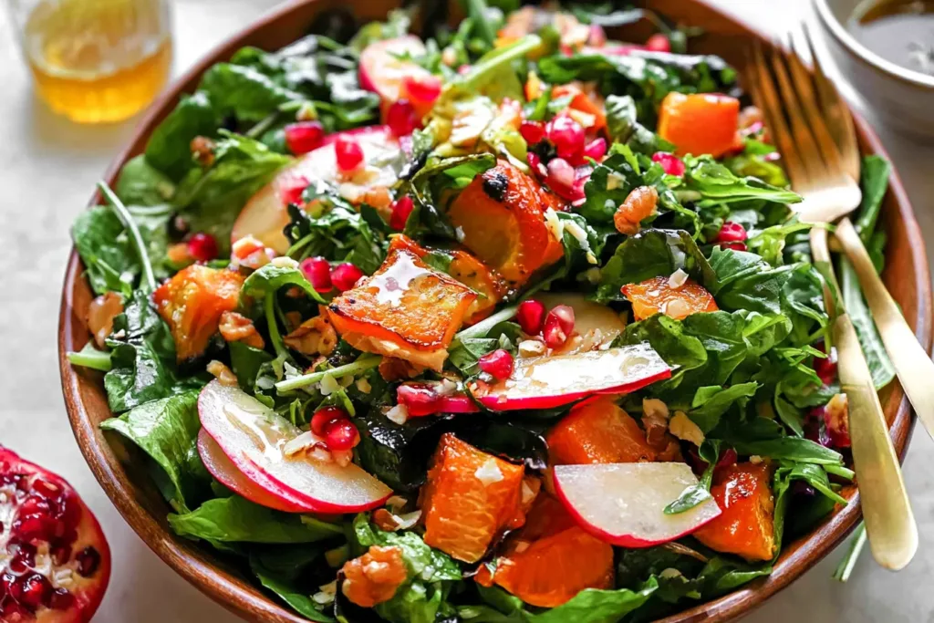 Autumn Salad with Maple Vinaigrette - Colorful Fall Dish