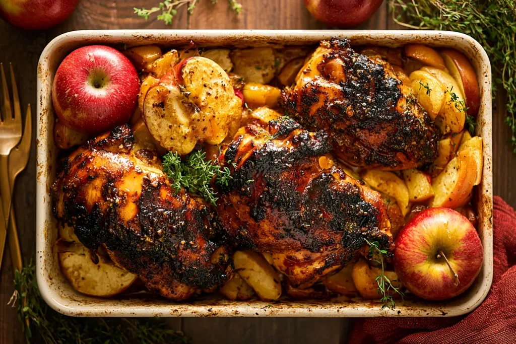 Baked Apple Honey Dijon Chicken Breasts | Deliciously Tender
