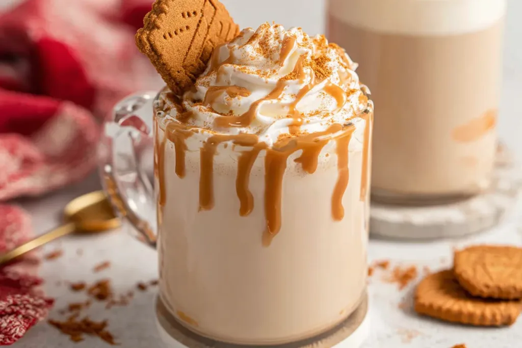 Biscoff Cookie Butter Latte in a Cozy Mug