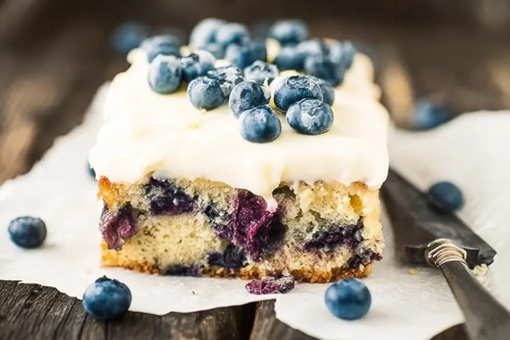 Blueberry Zucchini Cake with Lemon Buttercream