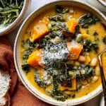 Butternut Squash, Kale and White Bean Soup in a Bowl