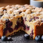 Buttery Huckleberry Coffee Cake Freshly Baked