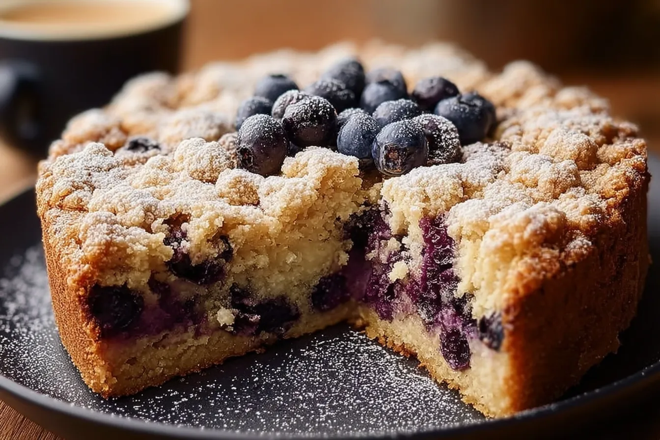 Buttery Huckleberry Coffee Cake 
