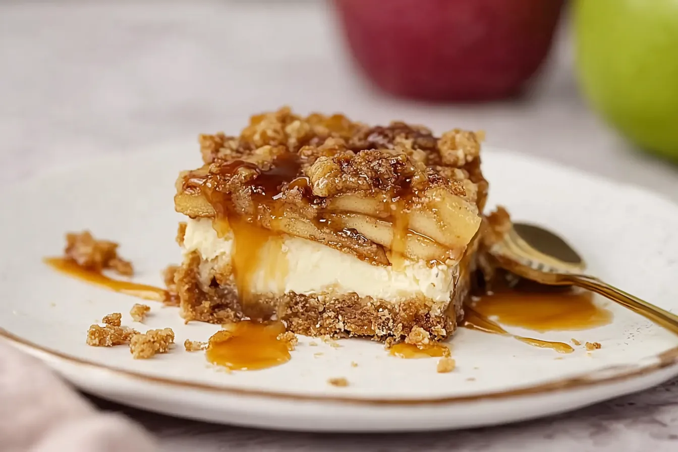 Caramel Apple Cheesecake Bars 