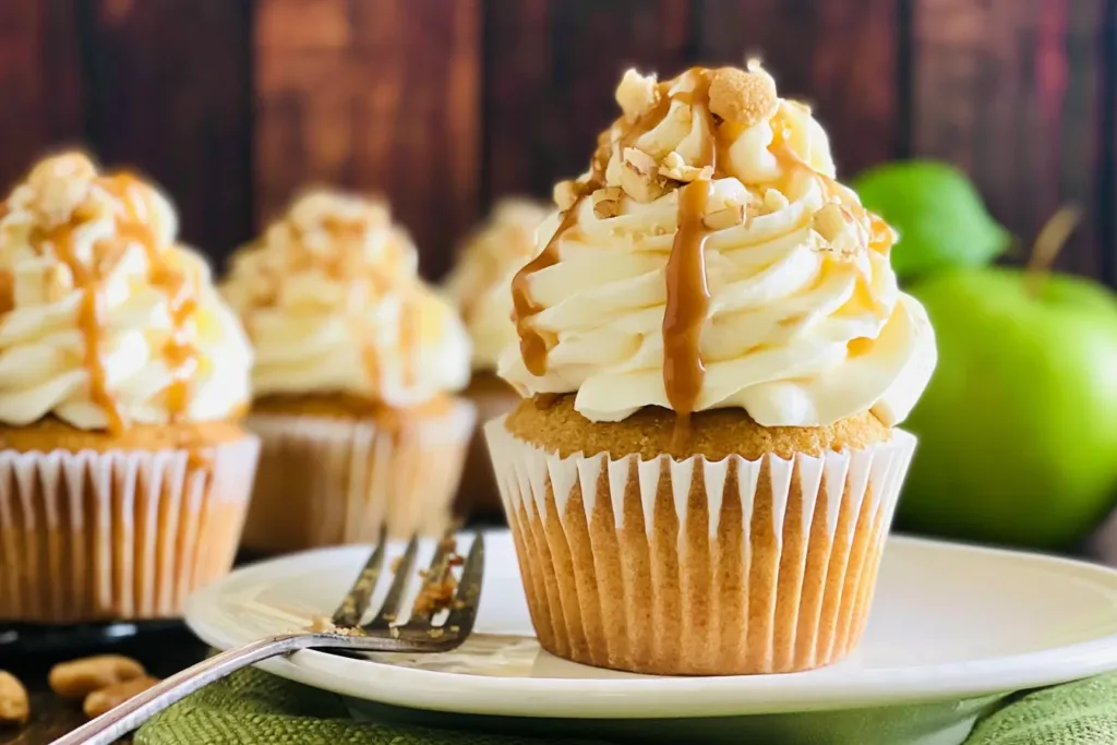 Caramel Apple Cupcakes Ready to Enjoy