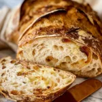 Homemade Caramelized Onion & Gouda Sourdough Loaf