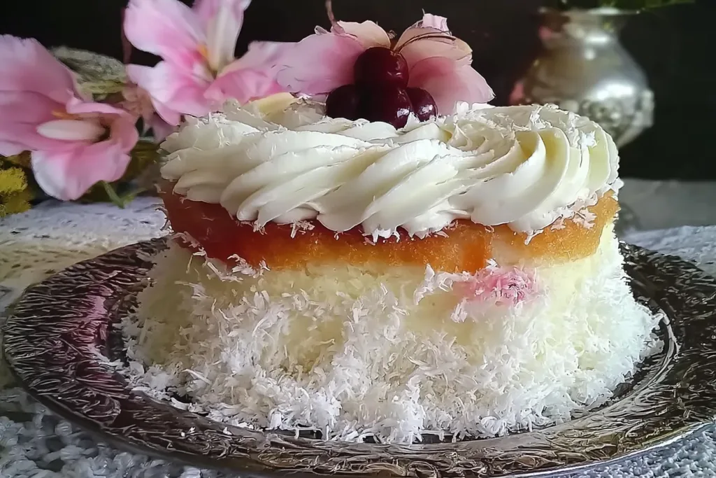 Catch A Husband Cake: A Sweet Love Potion Recipe 3 Catch A Husband Cake Slices on a Decorative Plate