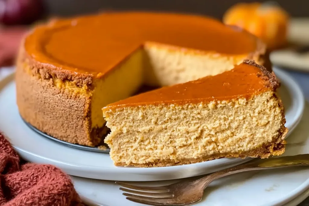 Delicious Cheesecake Factory Pumpkin Cheesecake Slice