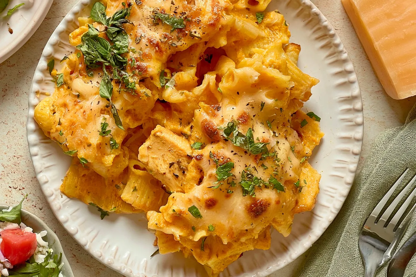 Cheesy Pumpkin Ricotta Pasta Bake 