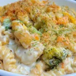 "Delicious Chicken and Pasta Casserole with Mixed Vegetables"