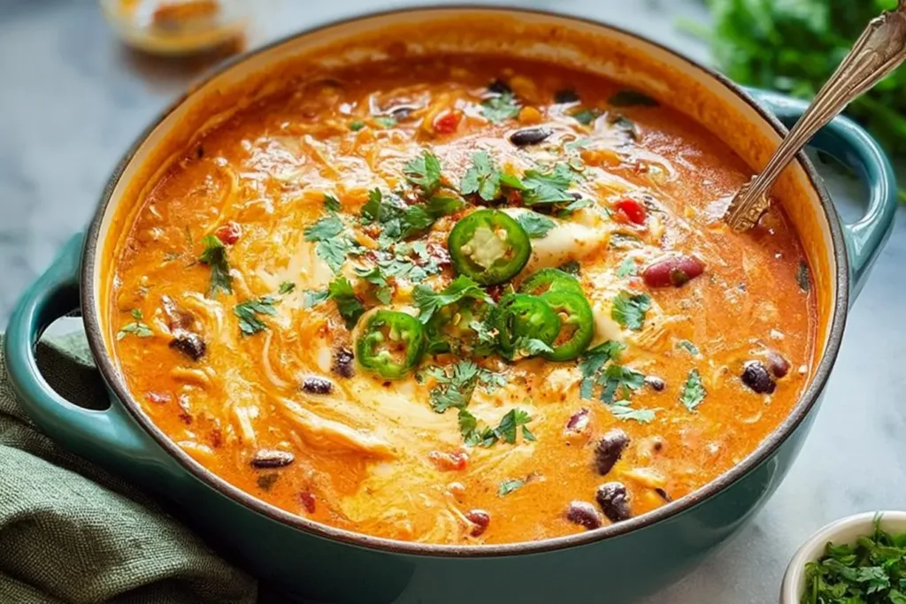 Mouthwatering Chicken Enchilada Soup Bowl