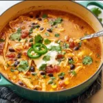 Delicious Chicken Enchilada Soup in a Bowl