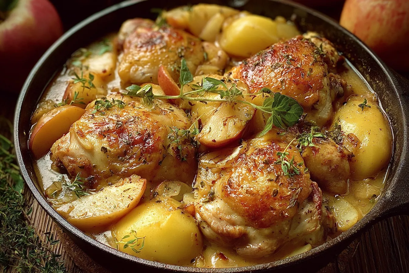 Chicken Normandy or French Apple Cider Chicken 