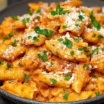 Delicious Chicken Parmesan Pasta Plate
