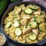 Chicken Zucchini Pasta Served with Fresh Herbs