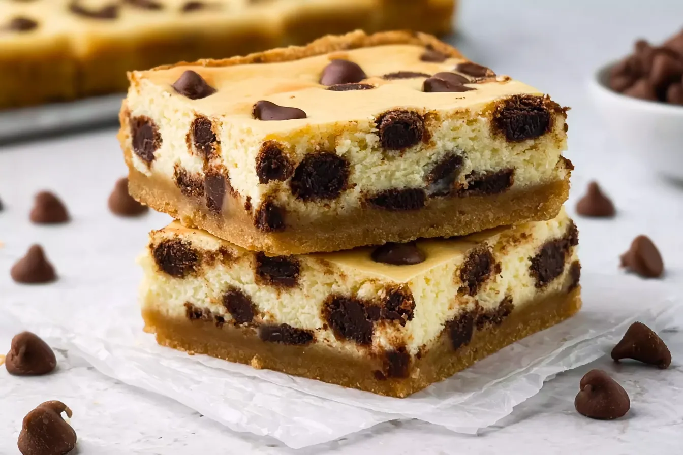 Chocolate Chip Cheesecake Bars 