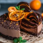 Decadent Chocolate Orange Cheesecake Slice